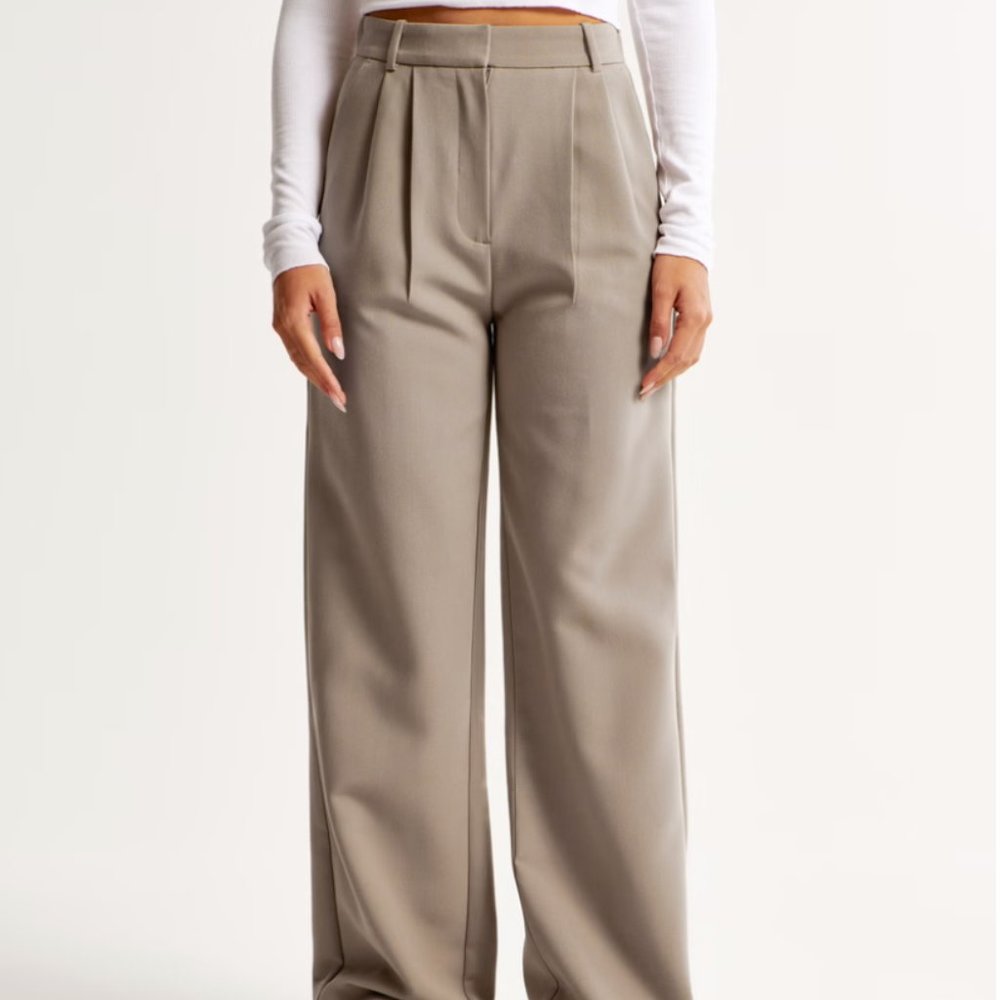 A&F Sloane Tailored Pant  in Light Brown, Size 28/6 L